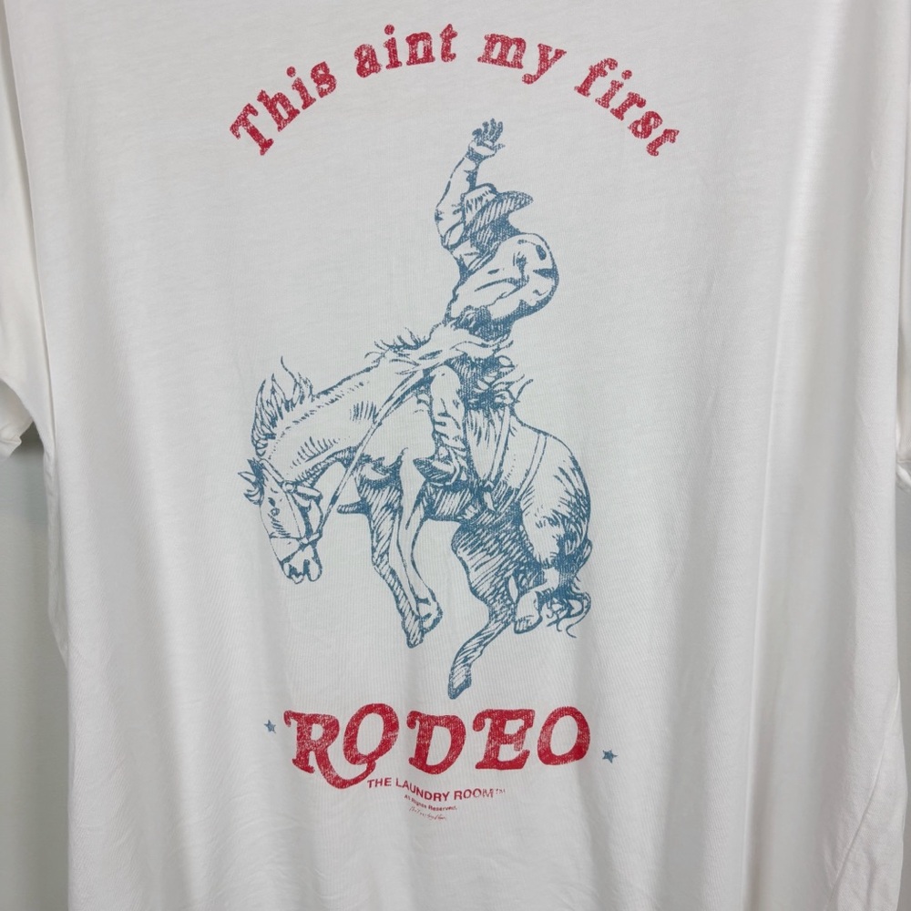 The Laundry Room This Ain't My First Rodeo Oversized Tee In Super Bright Size S View 3